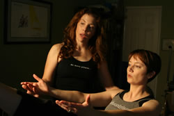Elise Modrovich doing Mommy and Me with a client